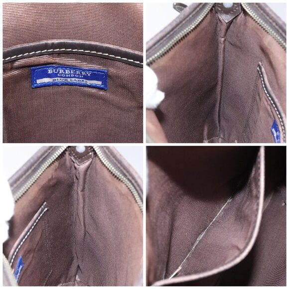 BURBERRY Nova Check Blue Label Shoulder Bag Nylon Gray Auth 114736 - Picture 15 of 15